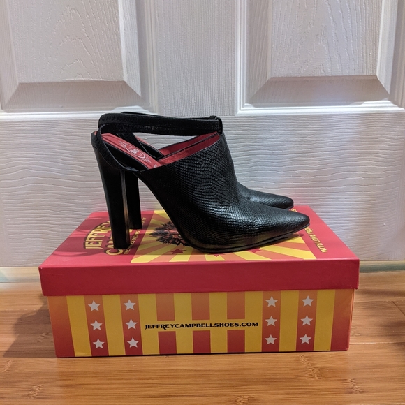 🆕WT Jeffrey Campbell Julina Black Lizard Pumps - Picture 5 of 11